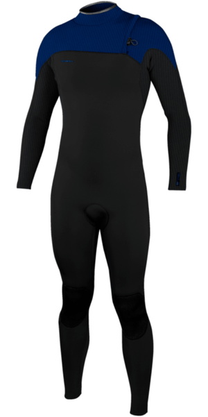 2026 O'Neill Hombres Hyperfreak Comp 3/2mm Zipless Neopreno 4970 - Black / Twilight Blue
